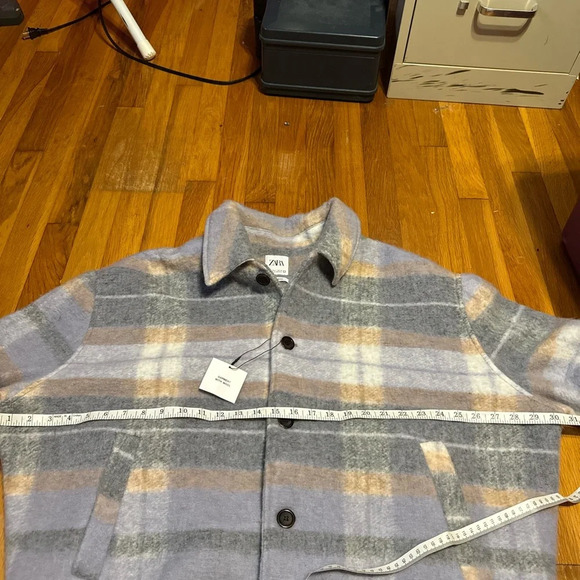 NWOT ZARA wool blend oversized purple shacket - Picture 7 of 8